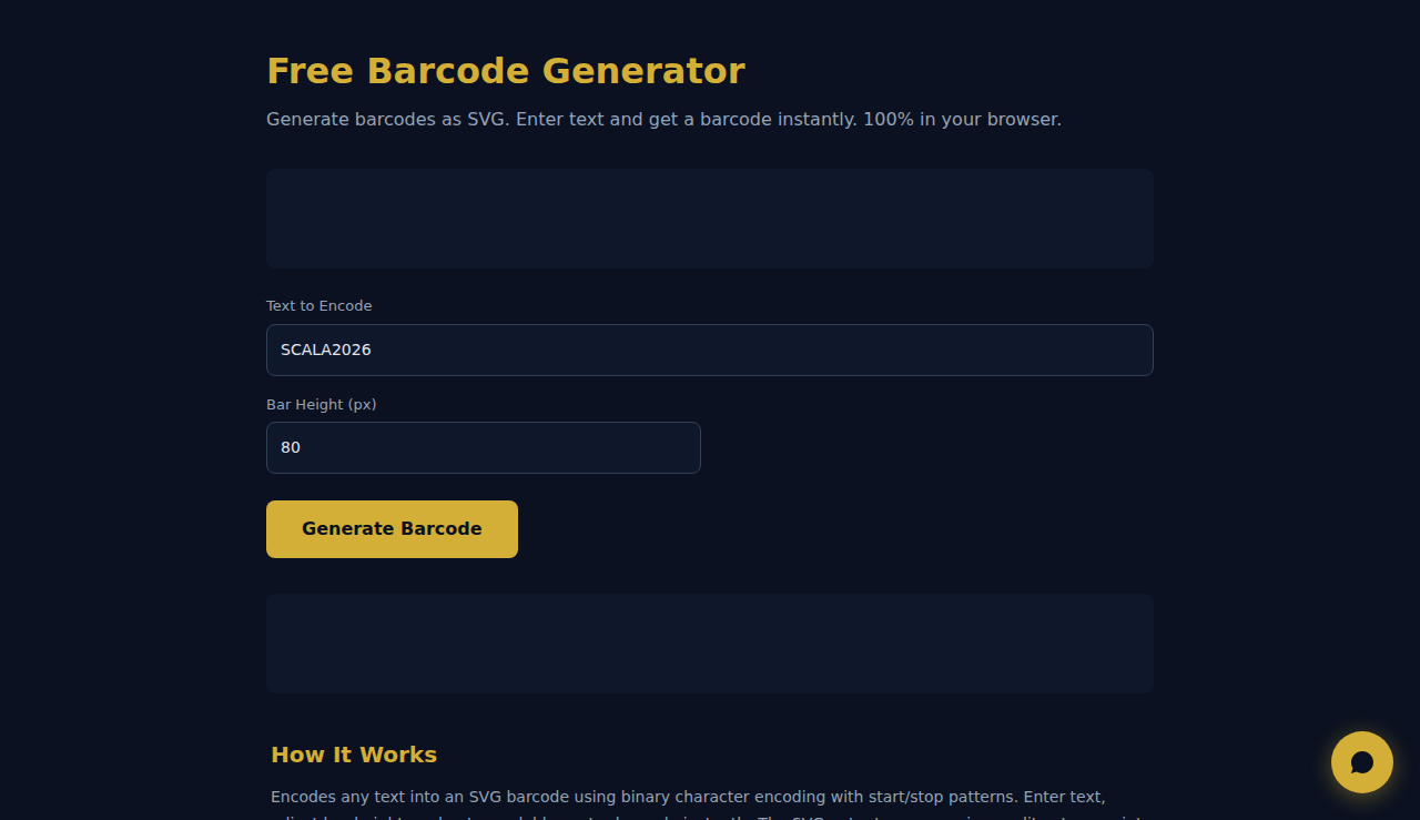 Generatore Codici a Barre Gratis - S.C.A.L.A.