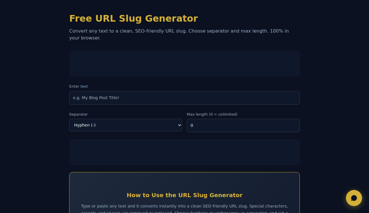 Generador de Slug URL Gratis - S.C.A.L.A.